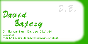 david bajcsy business card